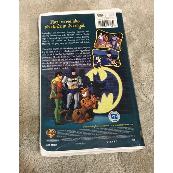 Scooby-Doo Meets Batman VHS Tape Warner Bros 1999 Clamshell Case - Picture 2 of 7